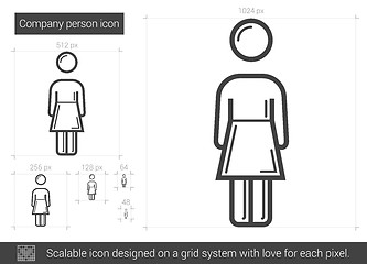 Image showing Company person line icon.