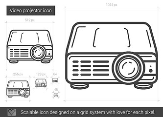 Image showing Video projector line icon.