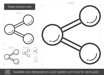 Image showing Share button line icon.