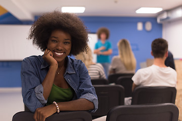 Image showing Portrait informal African American business woman