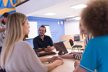 Image showing Multiethnic startup business team on meeting