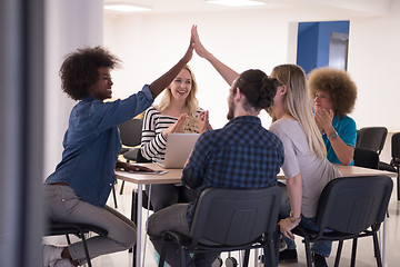 Image showing Multiethnic startup business team on meeting