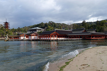 Image showing Floating Torii gate in Miyajima, Japan.