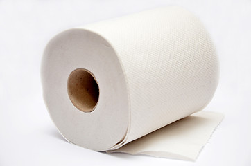Image showing Toilet roll on the plain background