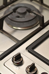 Image showing Close up image of the gas stove