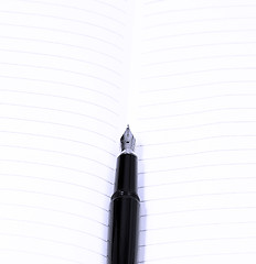 Image showing fountain pen and notebook