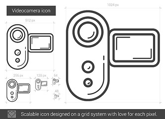 Image showing Videocamera line icon.