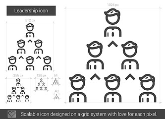 Image showing Leadership line icon.