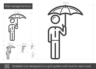 Image showing Risk managment line icon.