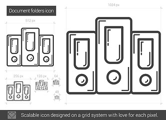 Image showing Document folders line icon.