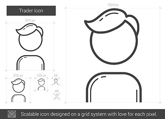 Image showing Trader line icon.