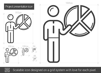 Image showing Project presentation line icon.