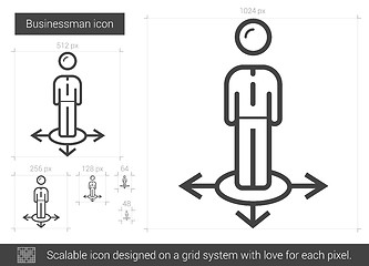 Image showing Businessman line icon.