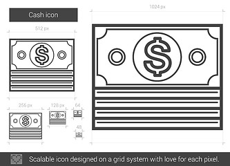 Image showing Cash line icon.