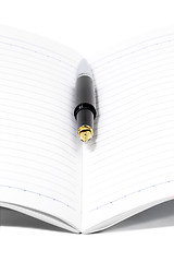 Image showing fountain pen and notebook