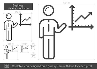 Image showing Business development line icon.