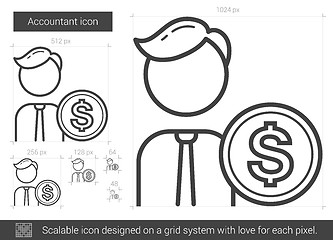 Image showing Accountant line icon.