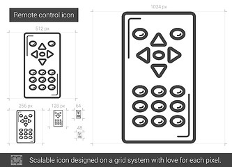 Image showing Remote control line icon.