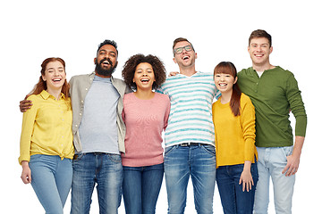 Image showing international group of happy smiling people