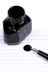 Image showing fountain pen and notebook