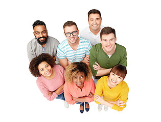 Image showing international group of happy smiling people