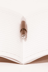 Image showing fountain pen and notebook