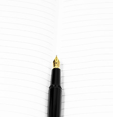 Image showing fountain pen and notebook