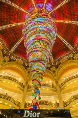 Image showing Christmas Decoration in Galeries Lafayette, Paris