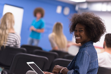 Image showing Portrait informal African American business woman