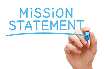 Image showing Mission Statement Handwritten With Blue Marker