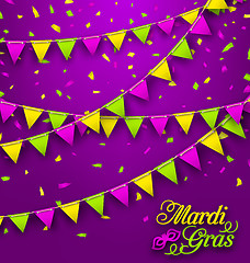 Image showing Bunting Background for Mardi Gras