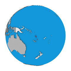 Image showing Vanuatu on globe