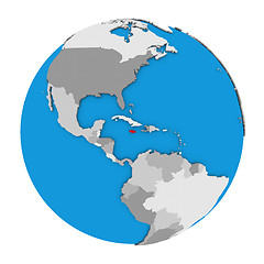 Image showing Jamaica on globe