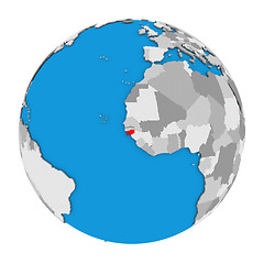 Image showing Guinea-Bissau on globe