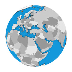 Image showing Lebanon on globe