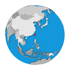 Image showing Taiwan on globe