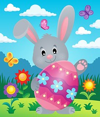 Image showing Stylized bunny with Easter egg theme 5