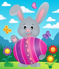 Image showing Stylized bunny with Easter egg theme 6