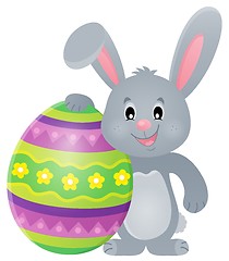 Image showing Stylized bunny with Easter egg theme 1