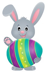 Image showing Stylized bunny with Easter egg theme 3