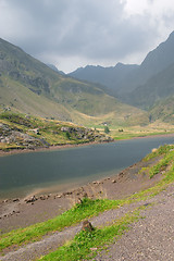 Image showing Rain and hail storm in the Alps, Val di Scalve, Italy