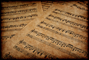 Image showing musical notes on parchment