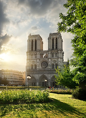 Image showing Notre Dame and landscape