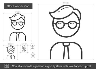 Image showing Office worker line icon.