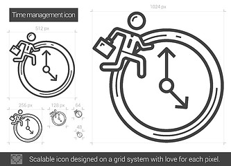 Image showing Time managment line icon.