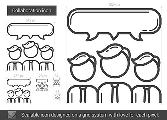 Image showing Collaboration line icon.