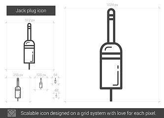 Image showing Jack plug line icon.