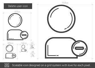 Image showing Delete user line icon.