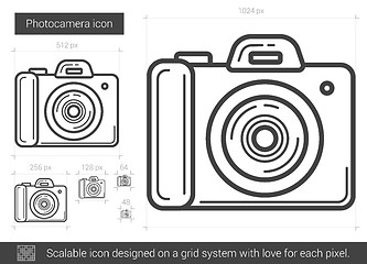 Image showing Photocamera line icon.