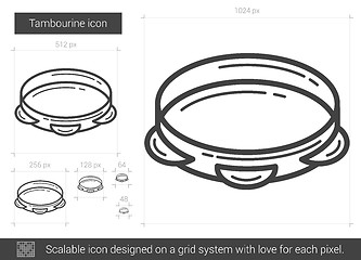 Image showing Tambourine line icon.